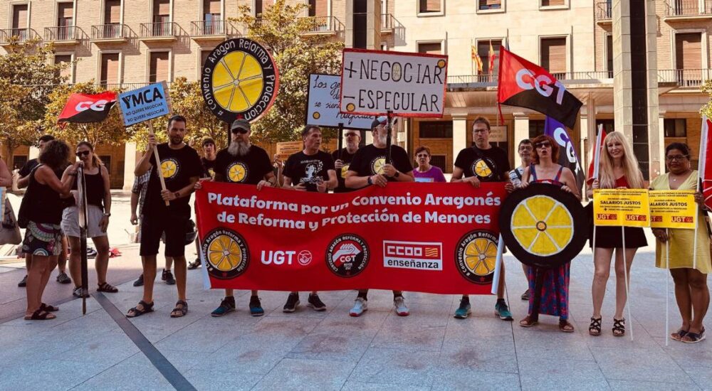 Los trabajadores de Protección y Reforma de Menores en Aragón convocan 4 días de huelga en septiembre y octubre