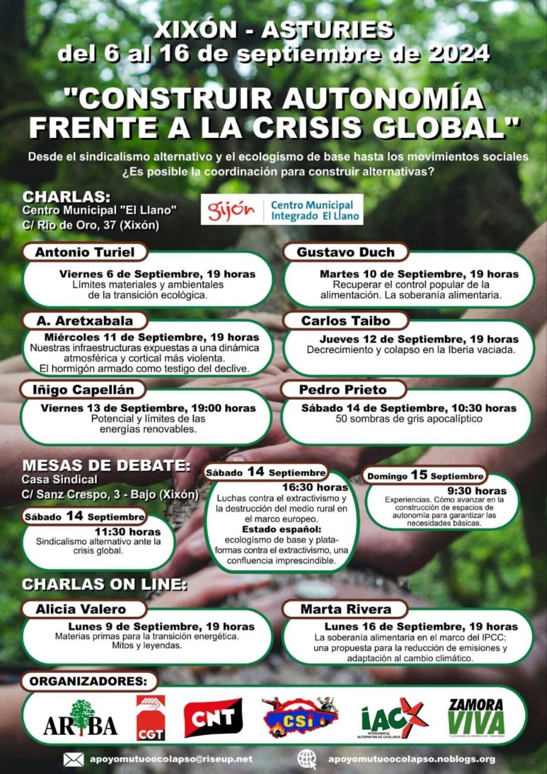 Jornadas de debate y reflexión sobre la necesidad de construir una autonomía frente a la crisis global desde el apoyo mutuo