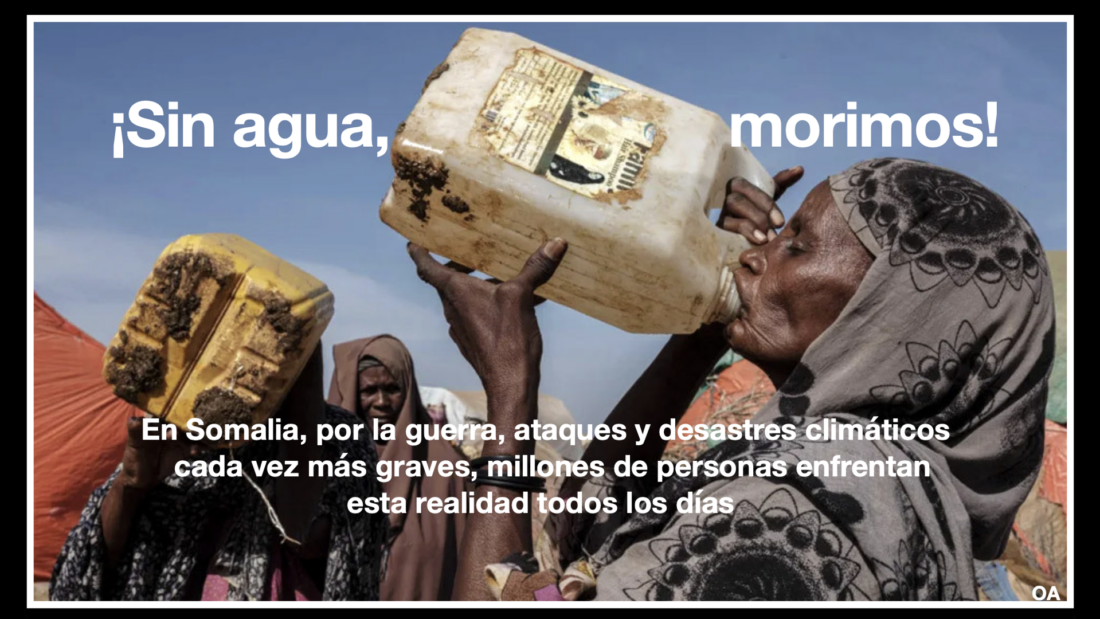 ¡Sin agua, morimos!