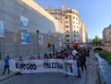 Cientos de personas en la manifestación que cerró la jornada de lucha en solidaridad con Palestina en Burgos