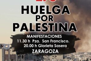 Convocada en Aragón Huelga General por Palestina