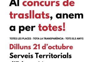 Concentració-Acció: Volem totes les places docents a concurs