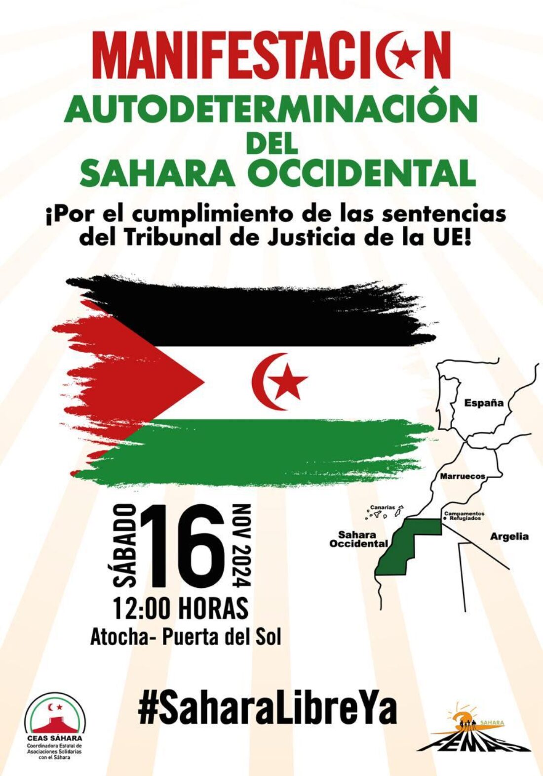 16N: Manifestación por la autodeterminación del Sáhara Occidental