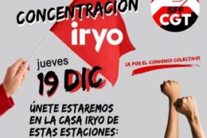 La plantilla de IRYO realiza protestas en Sevilla y Málaga, exigiendo un convenio colectivo