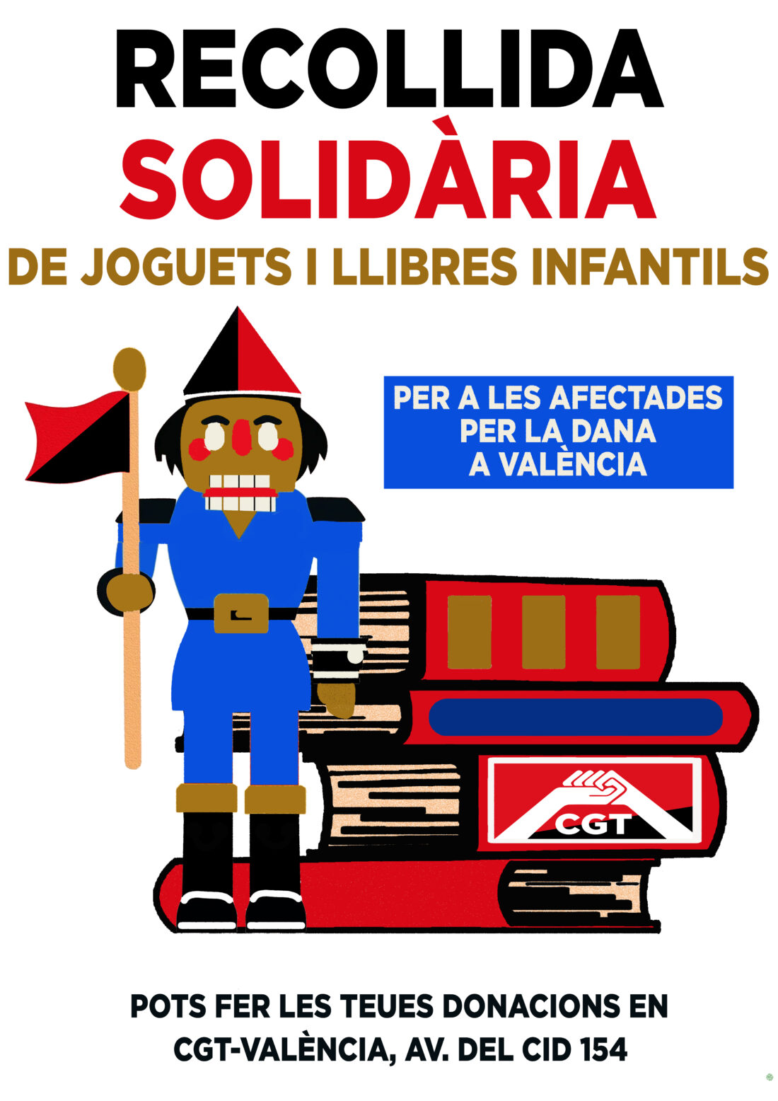 CGT inicia una campaña de recogida solidaria de juguetes y libros para las afectadas por la DANA