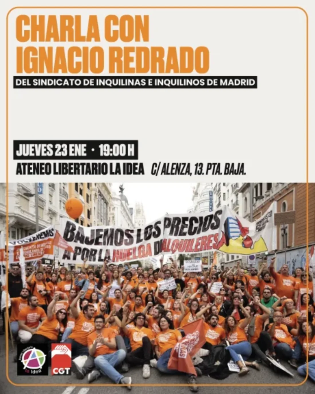 Charla con Ignacio Redrado del Sindicato de Inquilinas e Inquilinos de Madrid