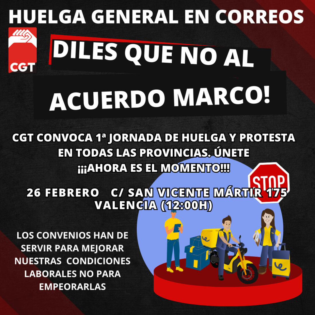 CGT convoca huelga en Correos para frenar la firma del Acuerdo Marco