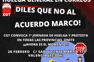 CGT convoca huelga en Correos para frenar la firma del Acuerdo Marco