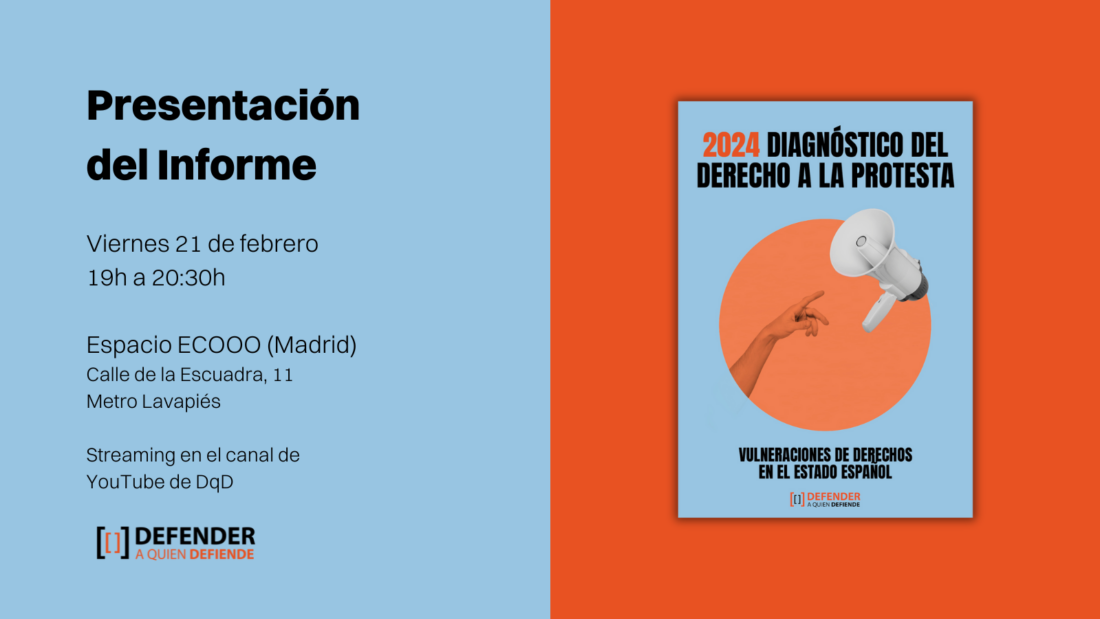 Presentación del informe anual de las vulneraciones del derecho a la protesta