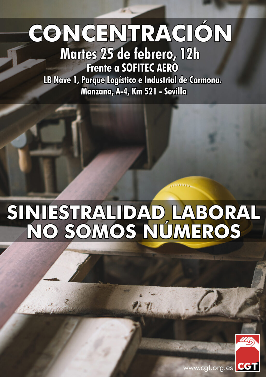 CGT denuncia las muertes laborales con una concentración ante la empresa sevillana ‘Sofitec Aero’