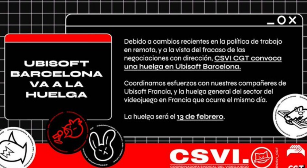 CGT convoca huelga en Ubisoft, la primera en el sector del videojuego en el Estado español