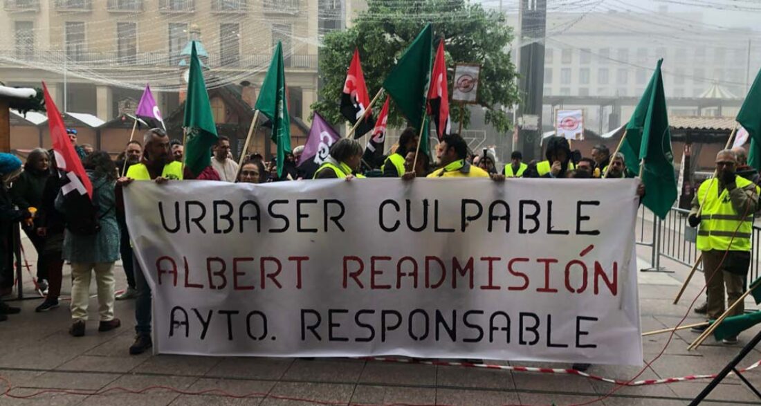 CGT vuelve a convocar movilizaciones ante la negativa de URBASER a readmitir al jardinero despedido