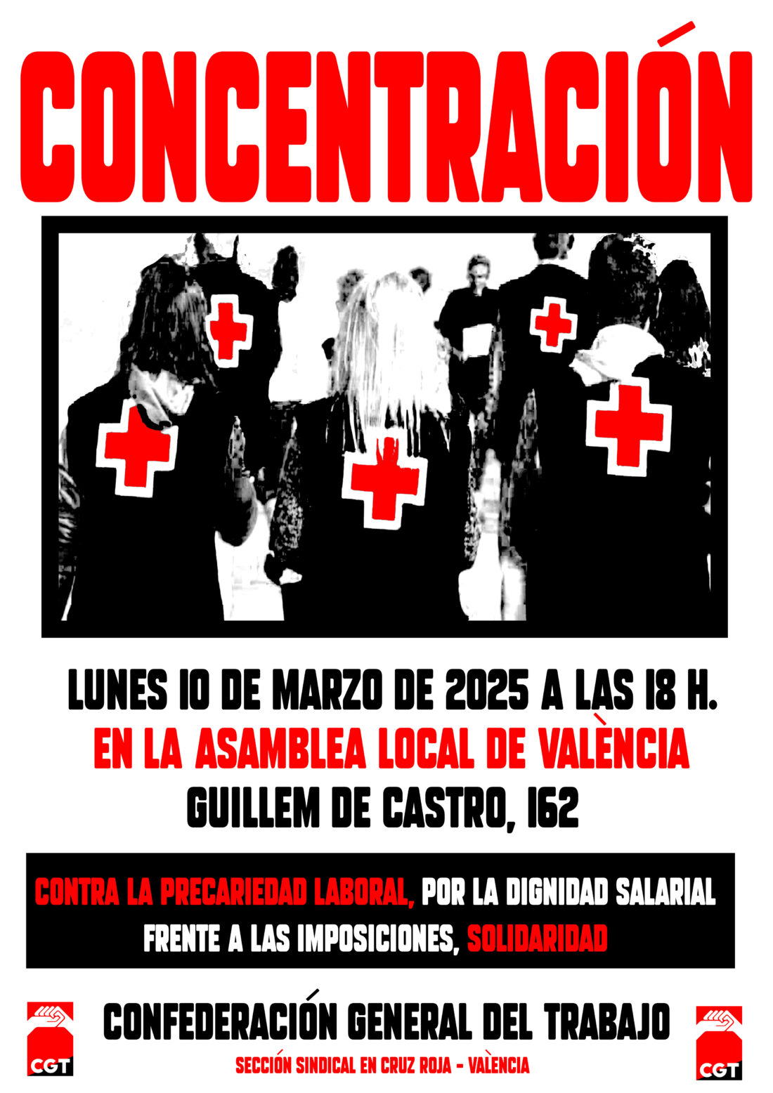 Las trabajadoras de Cruz Roja se movilizan contra la precarización de sus condiciones laborales