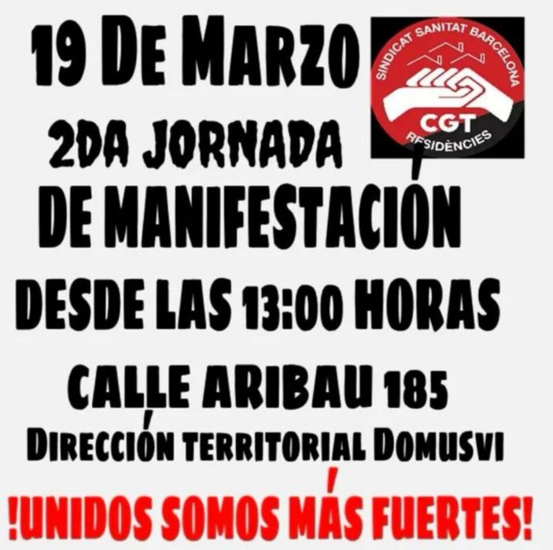 CGT Barcelona denuncia represión sindical en la Residencia Can Buxeres de Hospitalet de Llobregat