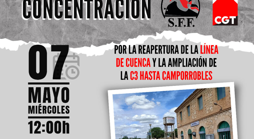 7-M: Concentración por un servicio ferroviario digno, a la medida de las necesidades de la ciudadanía