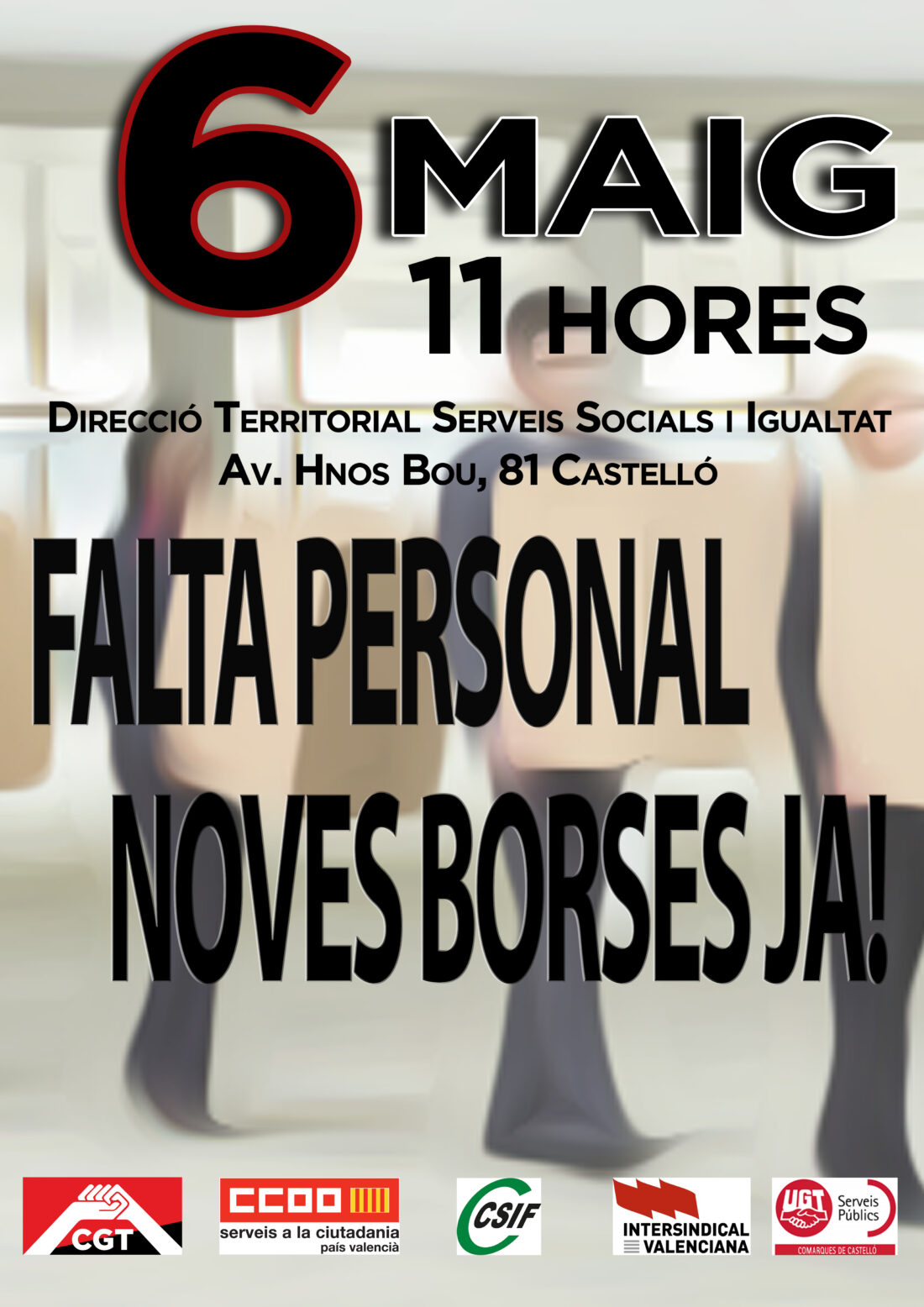 CGT denuncia que la falta de personal en los centros de atención directa de la Consellería de Servicios Sociales vulnera derechos sociales y laborales