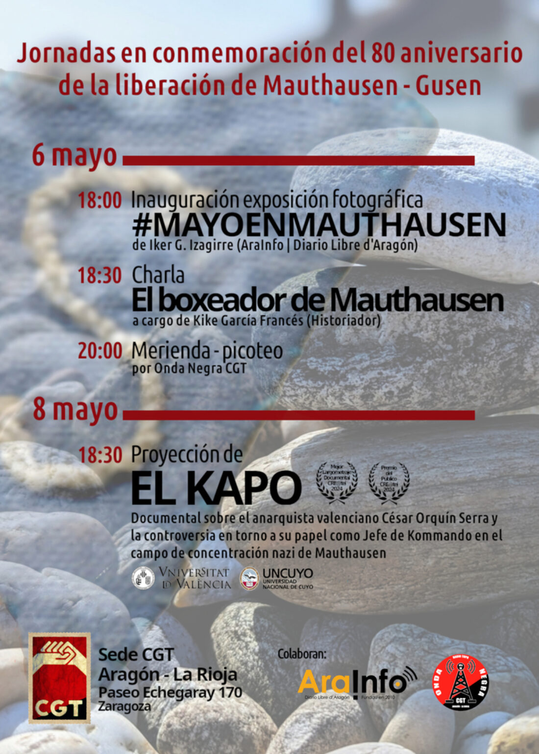 CGT celebra unas jornadas por el 80 aniversario de la liberación de Mauthausen