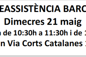 Concentració Teleassistència Barcelona en lluita per les seves condicions de feina
