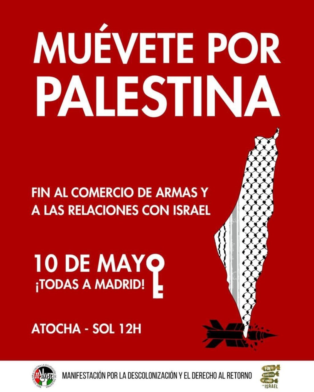 CGT llama a movilizarse el próximo 10 de mayo por Palestina